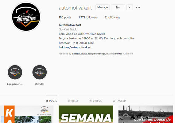 Redes Sociais Automotiva Kart